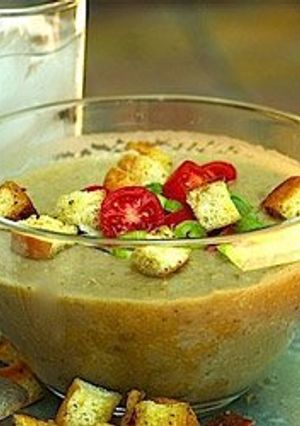 صورة لوصفة طريقة عمل شوربة الخضار اللبنانية الباردة