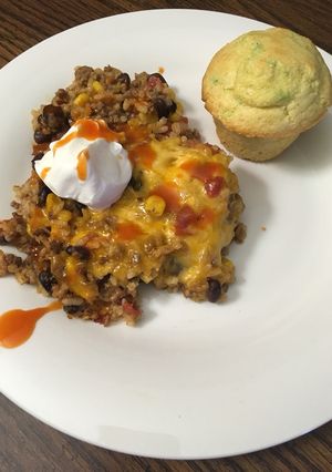 A picture of Easy Crockpot Mexican Taco Casserole.