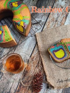 Foto resep Rainbow Cake 🌈(Panggang)
