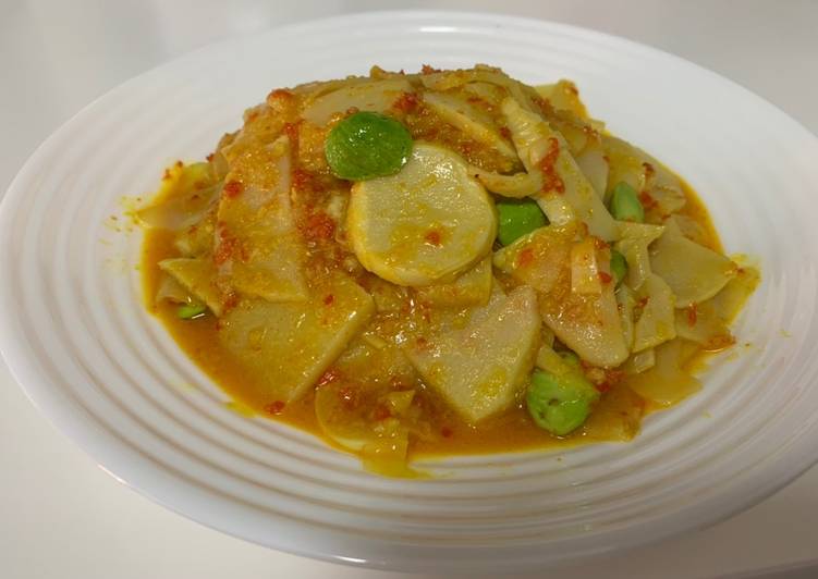 Tumis rebung dan pete