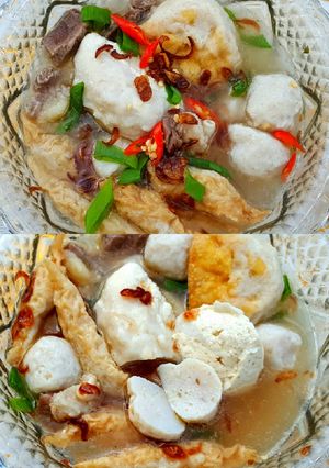 Foto resep Kuah kaldu baso ikan, fukian, tahu kok