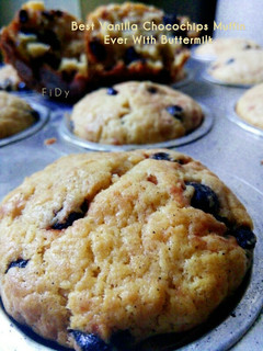 Foto resep Best Vanilla chocochips Muffin Ever With Buttermilk