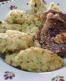 Buñuelos de arroz a la provenzal + carne 🍛┐ ⁠(⁠↼⁠_⁠↼⁠)