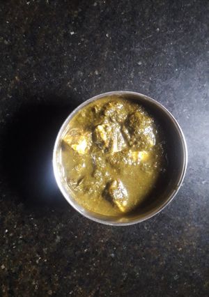 A picture of #GA4 #WEEK2 SPINACH (PALAK PANEER).