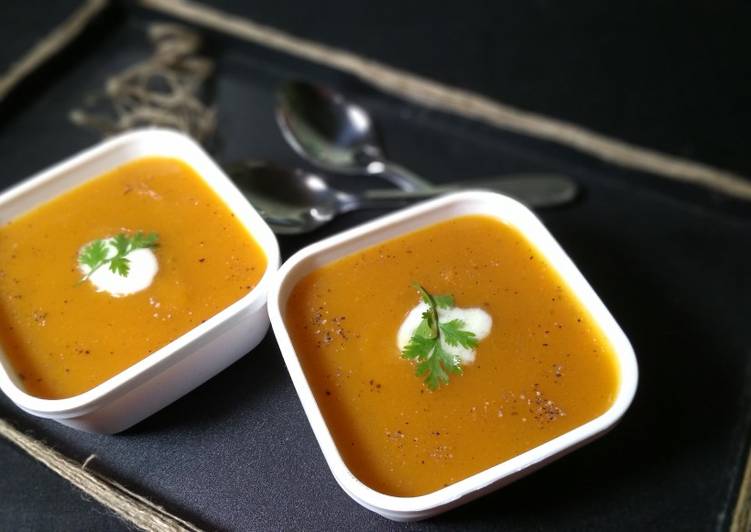 Practical Way to Homemade Extraordinary Pumpkin Carrot Soup - Recipe Oka