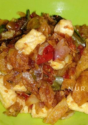 Foto resep Balado kentang kriuk, tahu dan terong pedaass
