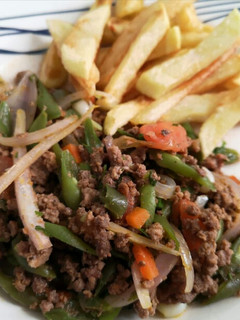 Una foto de Saltado de vainitas