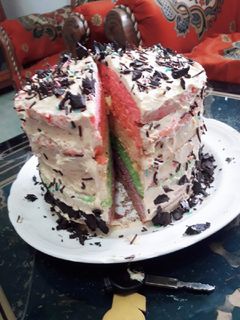 Foto resep Rainbow cake teflon