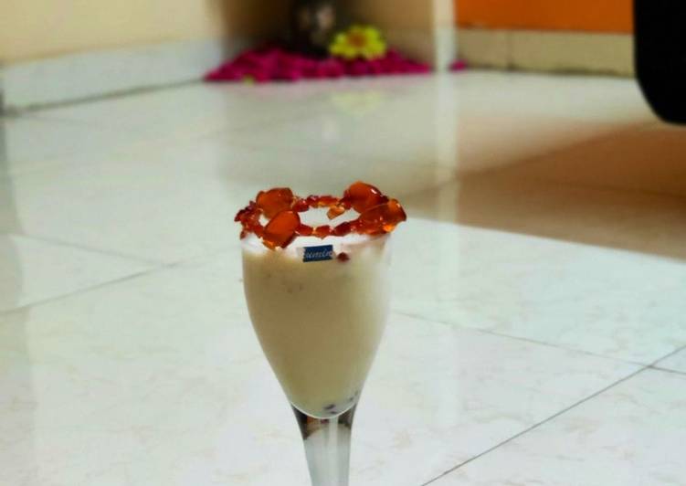 Easiest Way to Prepare Super Quick Homemade Banana Custard Apple Frappe with butterscotch ice cream