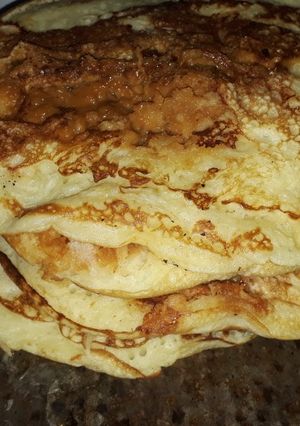Una foto de Panqueques rellenos con dulce de leche