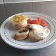 Milhoja de papa con pollo relleno
