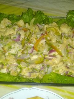 Una foto de Ceviche de corvina