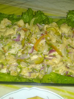 Una foto de Ceviche de corvina