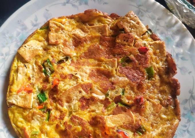 Resep Telur Dadar Tahu Pedas Oleh Saluna Mahira Cookpad