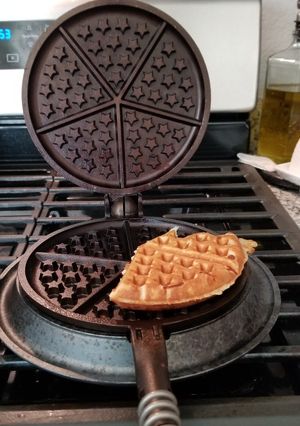 A picture of Cast Iron Waffles.