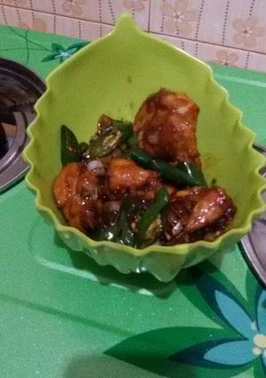 Foto resep Ayam goreng kecap cabe hijau