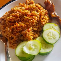 Coconut jollof rice A picture of Coconut jollof rice.