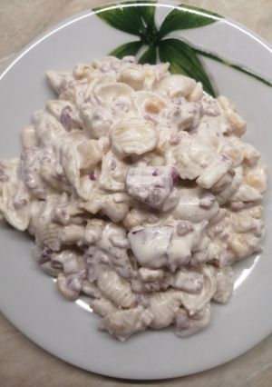Baconos tésztasaláta recept fotója