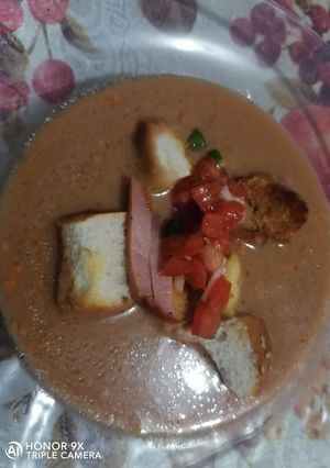 Una foto de Crema de frijol