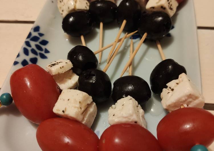 🌺 Salade grecque en brochette