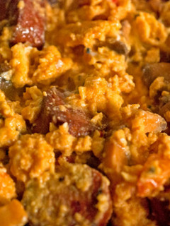 Una foto de Huevos pericos con chorizo