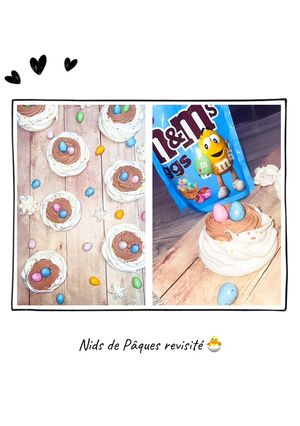 Une photo de Nids de Pâques en meringue