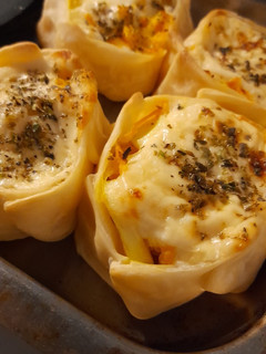 Una foto de Canastitas de Zanahoria y queso