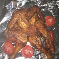 A picture of Whole grilled chicken.