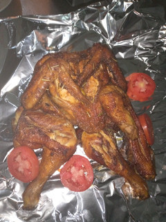A picture of Whole grilled chicken.