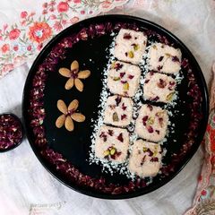 A picture of Coconut Burfi.