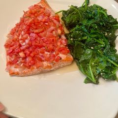 A picture of Oven-Baked Salmon with Pico de Gallo.