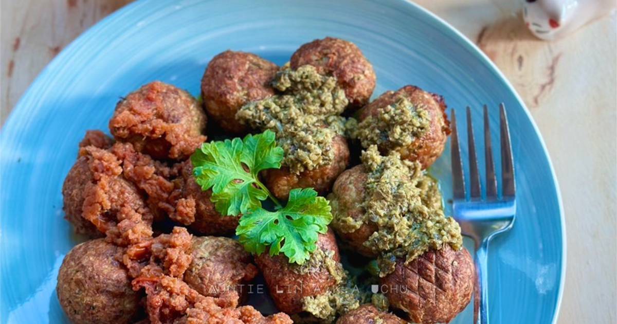 Resipi Basil Pesto Chicken Cheesy Meatball Oleh Sesimple Loralin - Cookpad