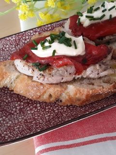 Una foto de Tosta de solomillo
