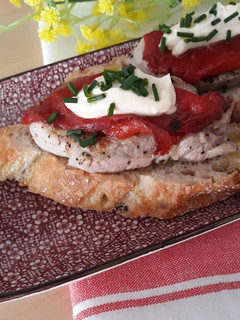 Una foto de Tosta de solomillo