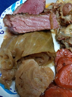 A picture of Corned Beef with Cabbage Instapot.