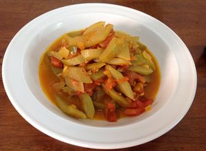 صورة لوصفة طريقة عمل اليقطين الأخضر بالبندورة