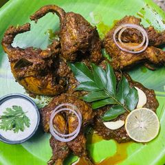 A picture of Kaadai (Quail) Masala Fry – A South Indian Favourite.