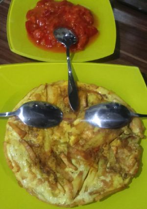 عکسی از دستور سیب زمینی تخم مرغ 🍪🍳