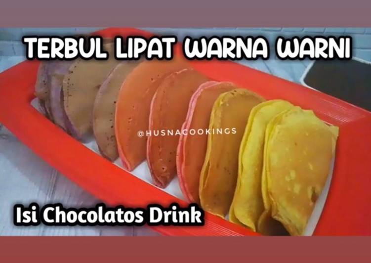 Terbul lipat warna warni isi chocolatos drink