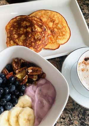 Una foto de Desayuno alto en proteína bajo en azúcar 😋