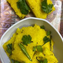 Semolina Dhokla A picture of Semolina Dhokla.