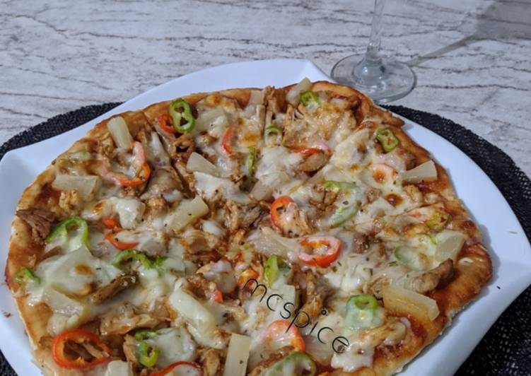 Easiest Way to Make Super Quick Homemade Chicken pizza