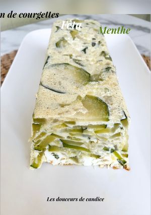 Une photo de Flan de courgettes feta menthe