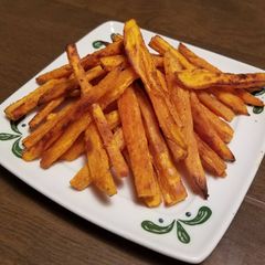 A picture of Baked sweet potato fries.