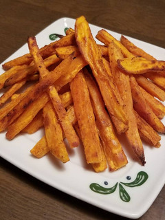 A picture of Baked sweet potato fries.