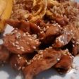Trocitos de pollo con jengibre