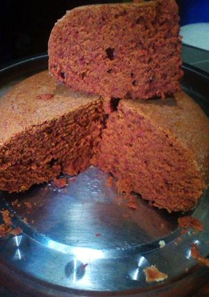 A picture of Steamed chocolate brown cake#4 weeks challenge.