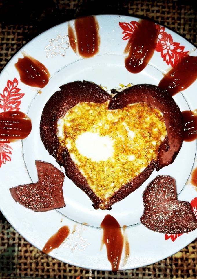 Яичница "От всего сердца"♡
