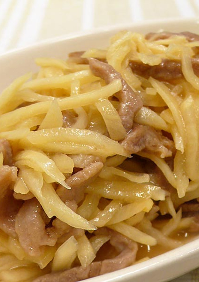 茭白筍炒肉絲 《茭白筍4》 的食譜成品照片