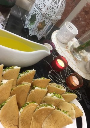 صورة لوصفة قطايف بالقشطة